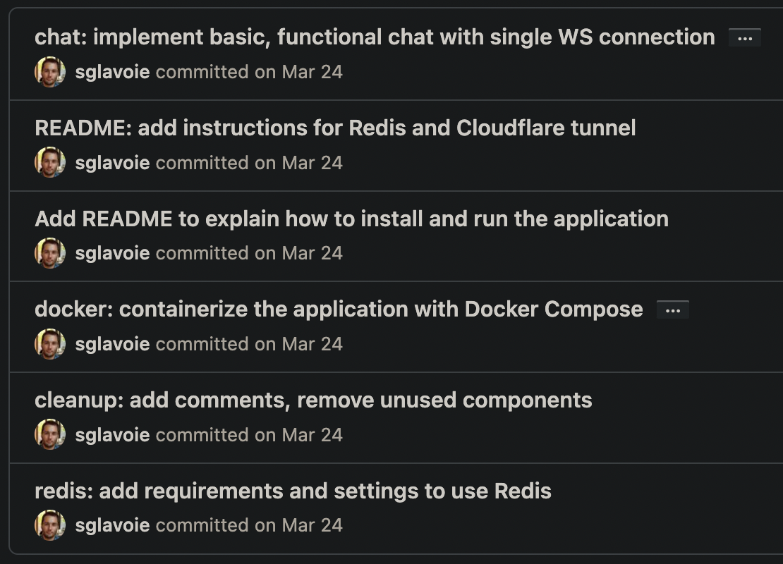 Git log extract