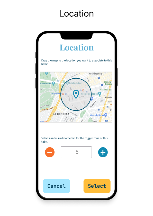 Location screen