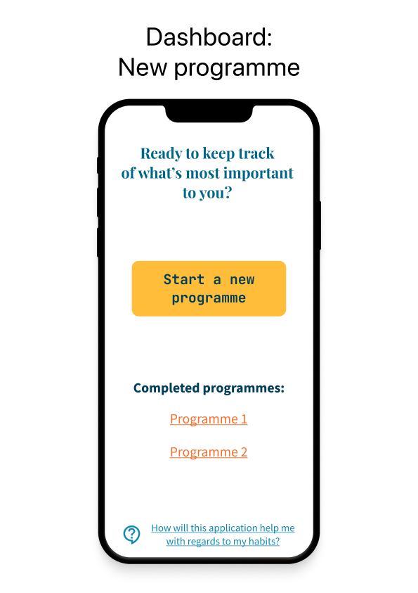 New programme dashboard