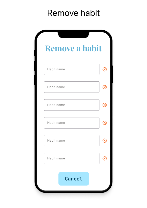 Remove habit screen