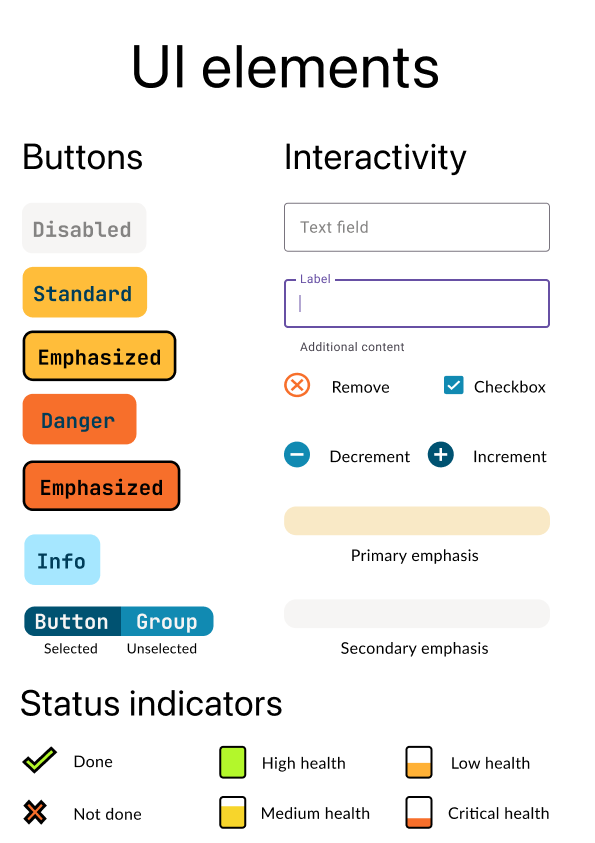 UI elements