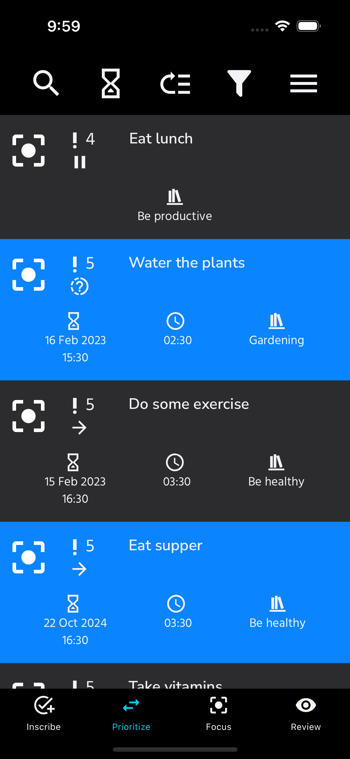 dark mode screen