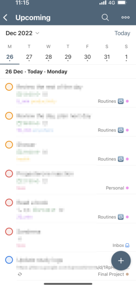todoist upcoming view